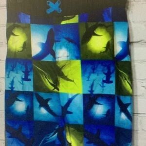 Shark Print Kids Swim Shorts